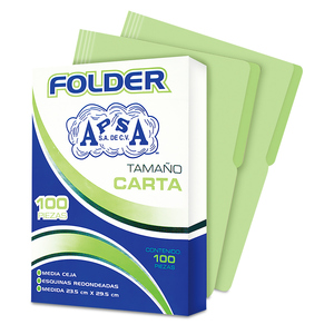 Folders Carta Ecológico APSA Natural 100 piezas | Office Depot Mexico