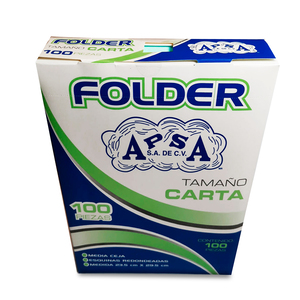 Folders Carta Ecológico APSA Natural 100 piezas | Office Depot Mexico