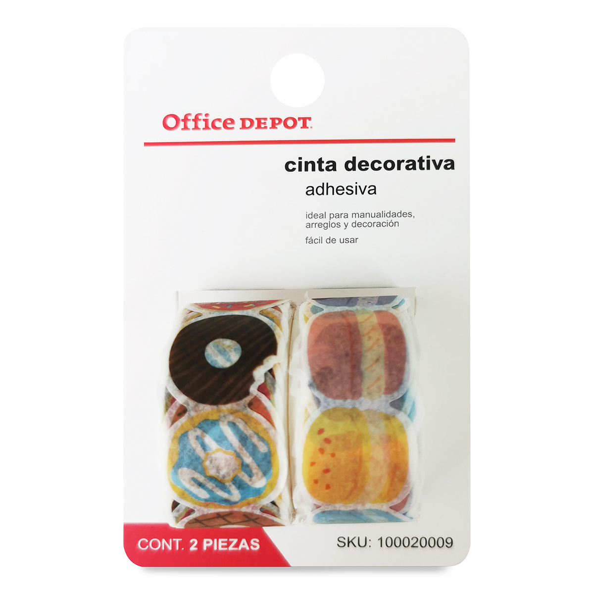 Cinta Adhesiva Decorativa Donas y Macarrones Office Depot 2 piezas | Office  Depot Mexico