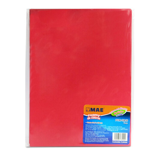 Foamy Carta Lavable MAE Rojo 5 piezas | Office Depot Mexico