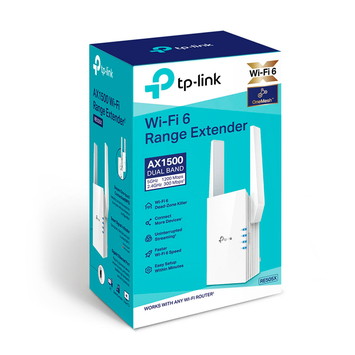 Extensor de Rango WiFi Inalámbrico TP-Link RE505X AX1500 300-1200 Mbps  Blanco | Office Depot Mexico