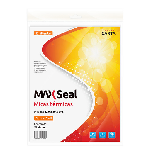 Micas Térmicas Transparentes Max Seal Carta 5 mil 15 piezas | Office Depot  Mexico