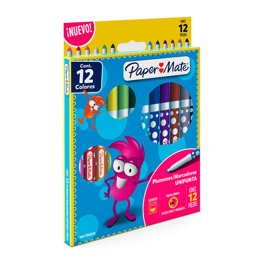 Set de 24 lápices de colores Paper Mate + sacapuntas con depósito