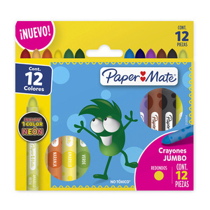 Crayones Paper Mate Jumbo Redondos 12 piezas