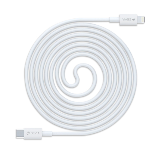 Cable USB tipo C a Lightning Devia Smart 1 m Blanco | Office Depot Mexico