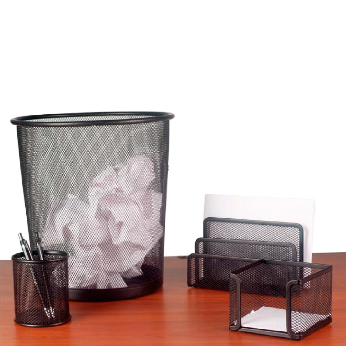 Juego Organizador para Oficina Tipo Mesh Office Depot Negro 4 piezas | Office  Depot Mexico