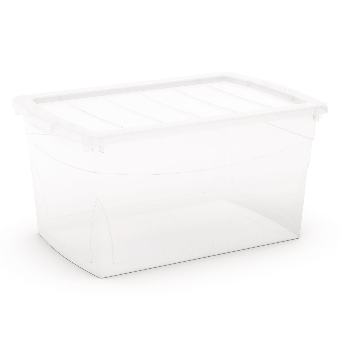 Caja de Plástico con Tapa Kis 50 litros 59 x 39 x 28 cm Blanco | Office  Depot Mexico