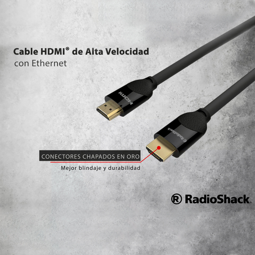 Cable HDMI con Ethernet RadioShack EP151201-3 / 91 cm / Negro