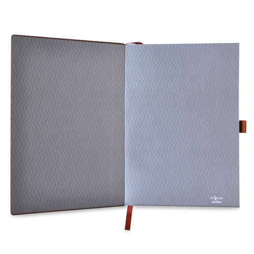 Libreta de Notas Madrid Danpex 192 páginas punteadas 15 x 21 cm Portapluma  Café | Office Depot Mexico