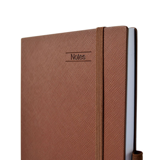 Libreta de Notas Madrid Danpex 192 páginas punteadas 15 x 21 cm Portapluma  Café | Office Depot Mexico