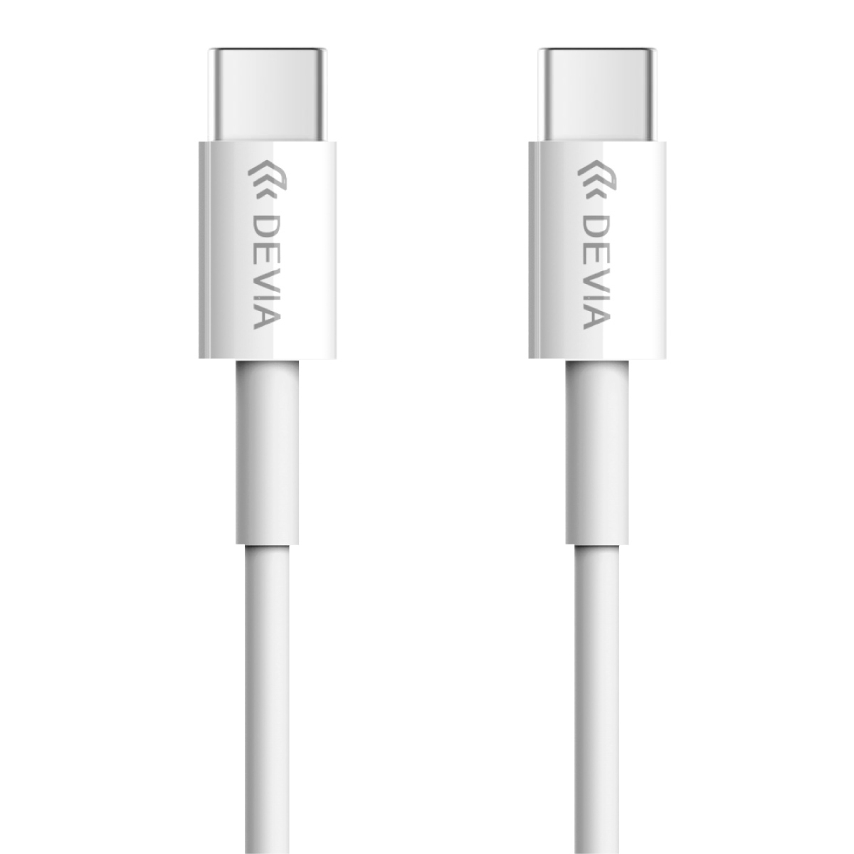 Cable USB Tipo-C a USB Tipo-C Devia Smart 1 m Blanco | Office Depot Mexico