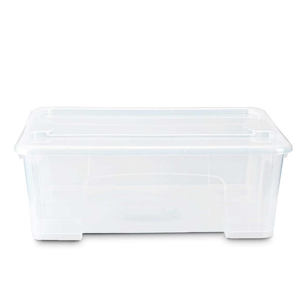 Caja de almacenamiento transparente de plástico de 10 L, caja de plástico  con tapa, paquete de 6