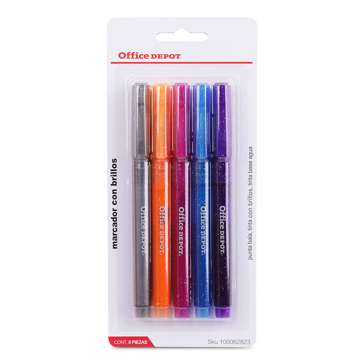 Marcadores con Brillo Office Depot Colores surtidos 5 piezas | Office Depot  Mexico