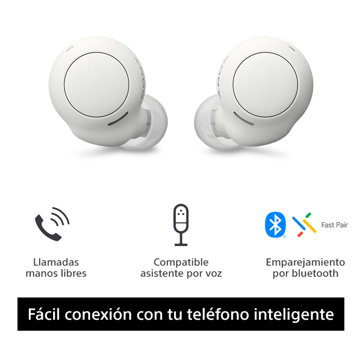 Audífonos Bluetooth Inalámbricos Sony WF-C500 In ear True Wireless Blanco | Office  Depot Mexico