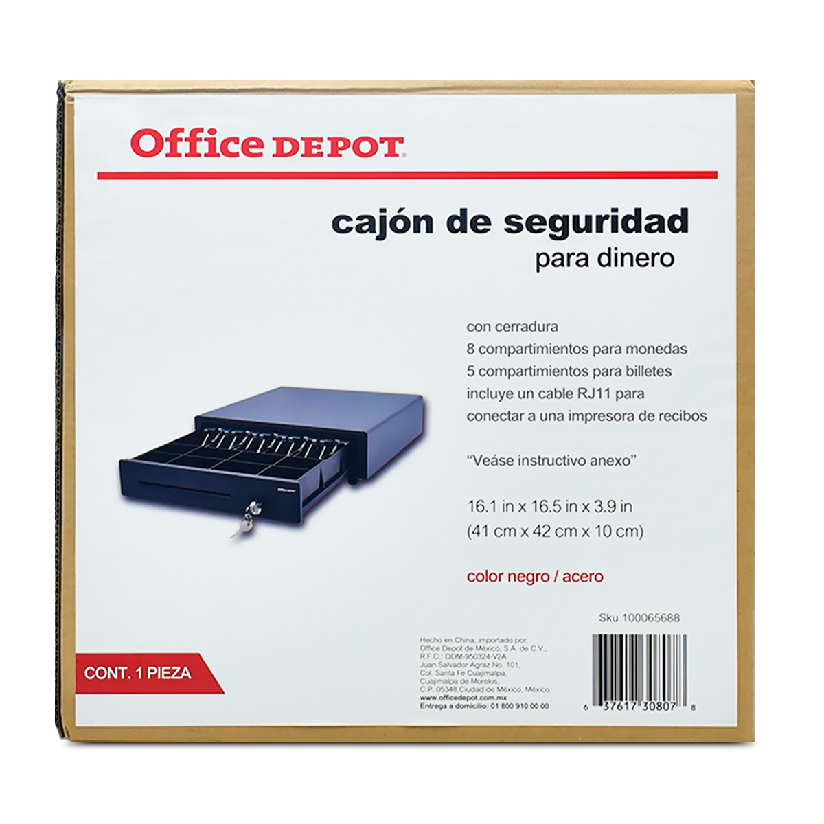 CAJÓN PARA DINERO OD G-4142 NG | Office Depot Mexico
