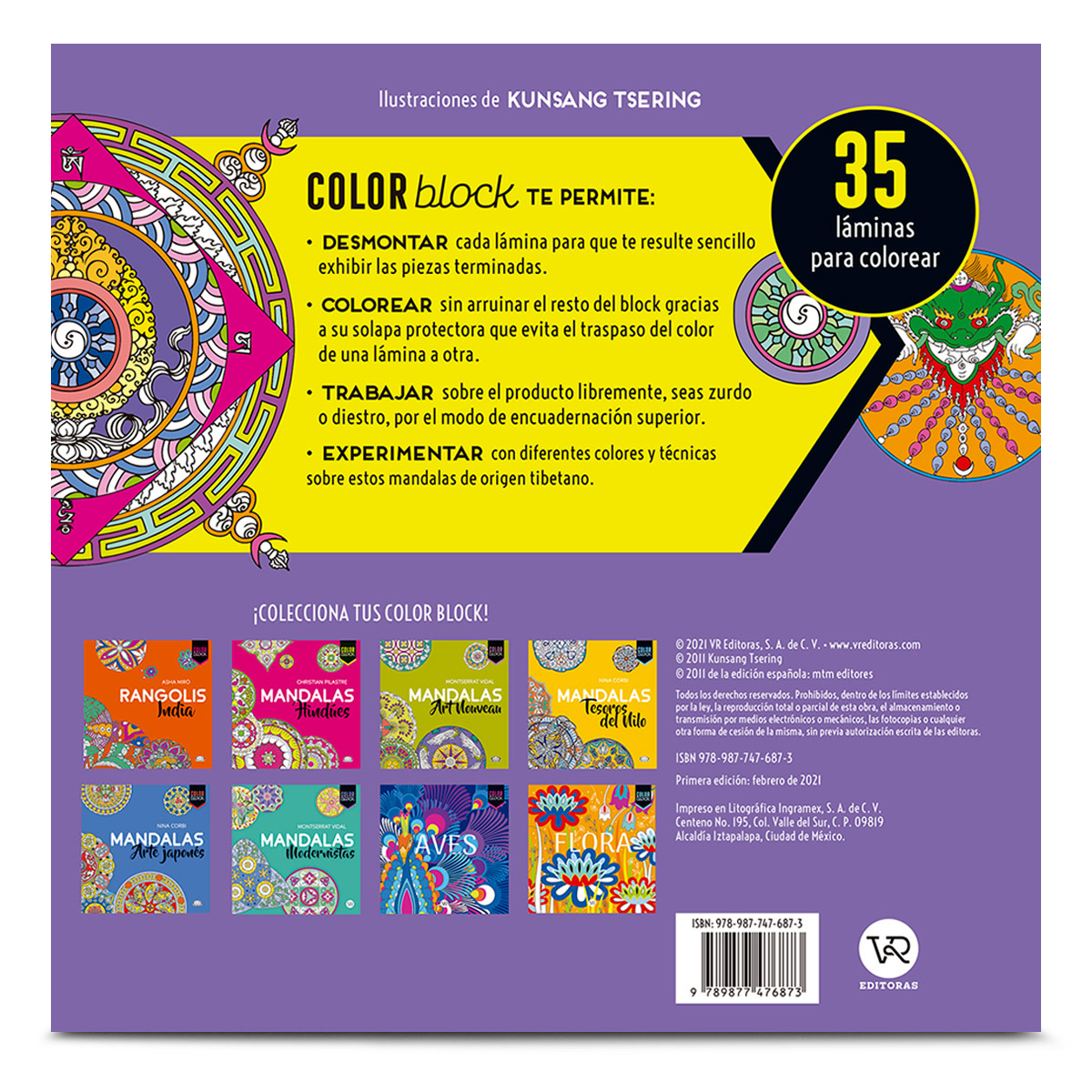 LIBRO MANDALAS DEL TÍBET COLOR | Office Depot Mexico