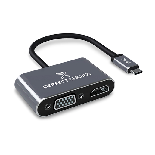 Cable USB Tipo C a HDMI y VGA Perfect Choice PC-101284 | Office Depot Mexico