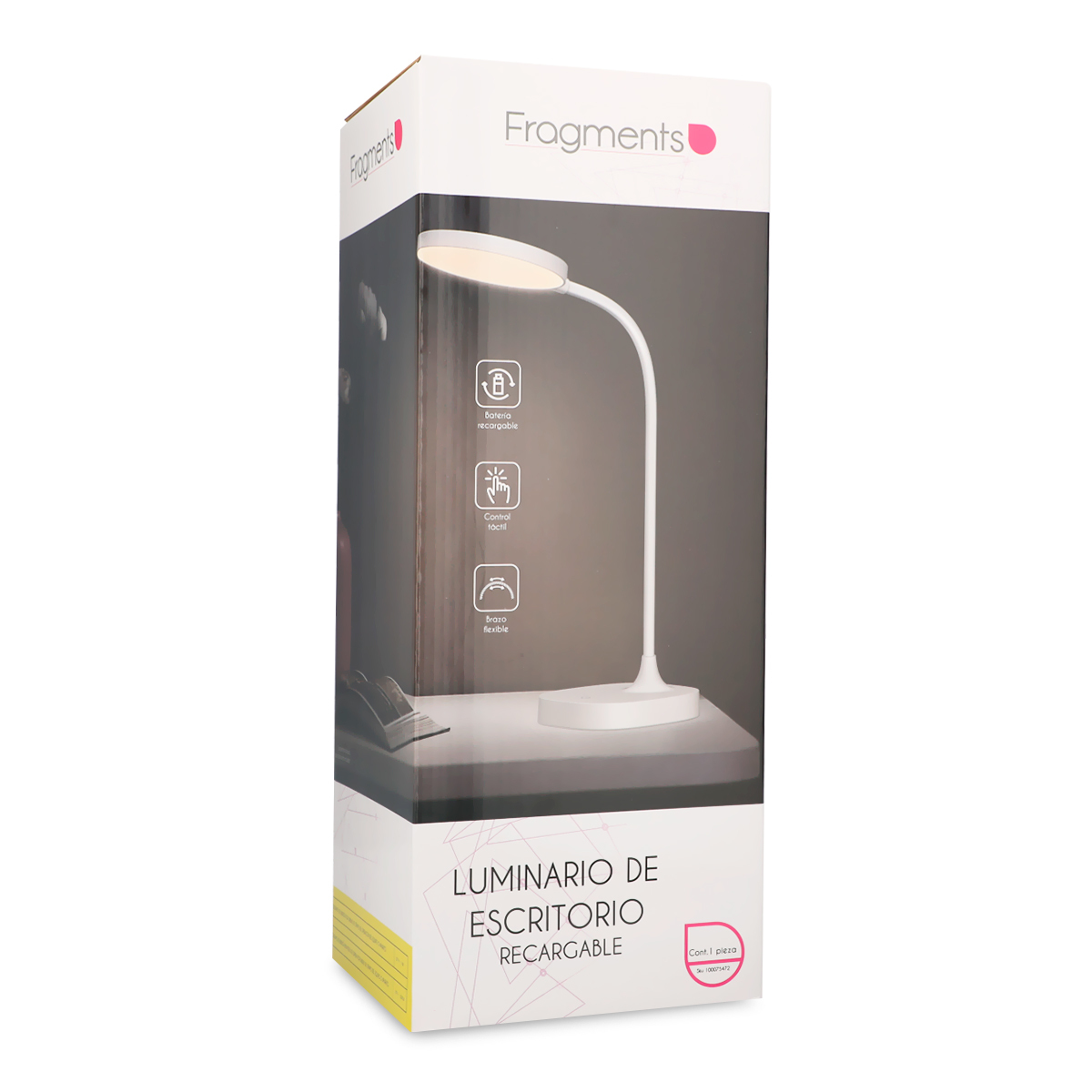 LÁMPARA LED PARA ESCRITORIO FRAGMENTS LA24775G (BLANCO) | Office Depot  Mexico