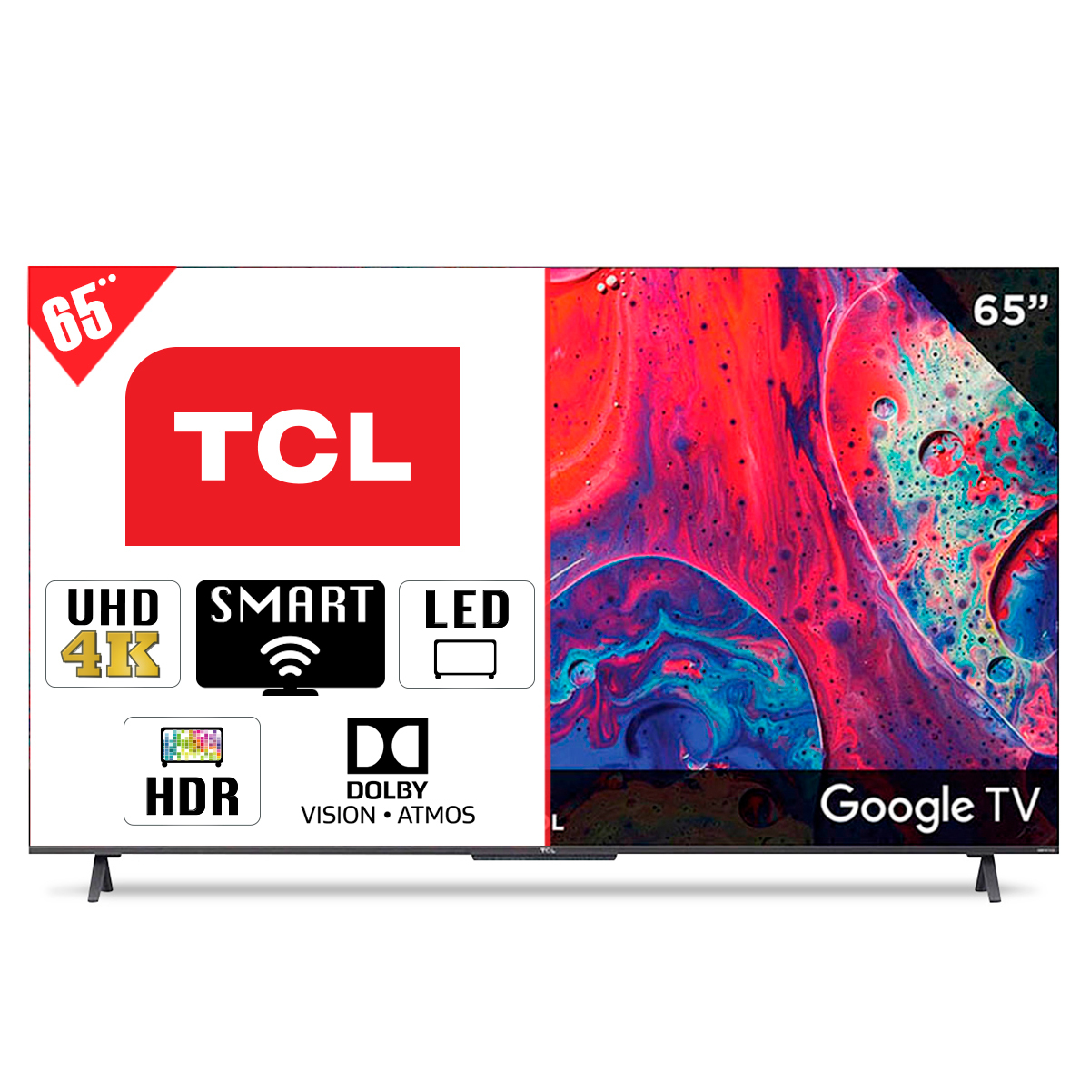 Pantalla TCL 65 Pulgadas UHD 4K Google TV 65Q747 a precio de socio