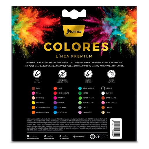 Caja De Colores Norma 24+4 Original -oferta!