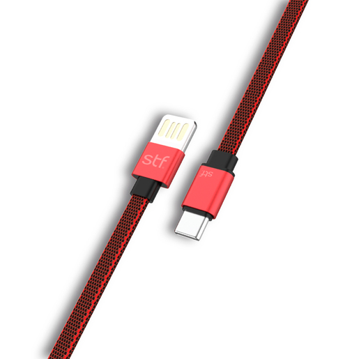 Cable USB-C STF de 1 m Rojo | Office Depot Mexico