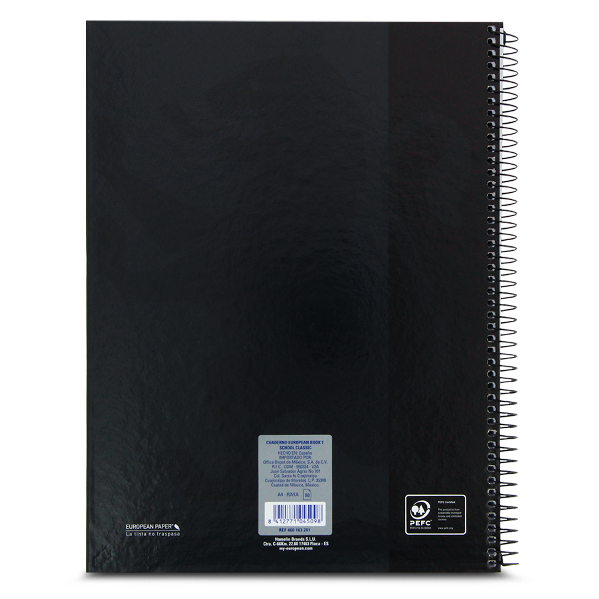 Cuaderno Profesional European 400163201 Raya 80 hojas Espiral | Office Depot  Mexico