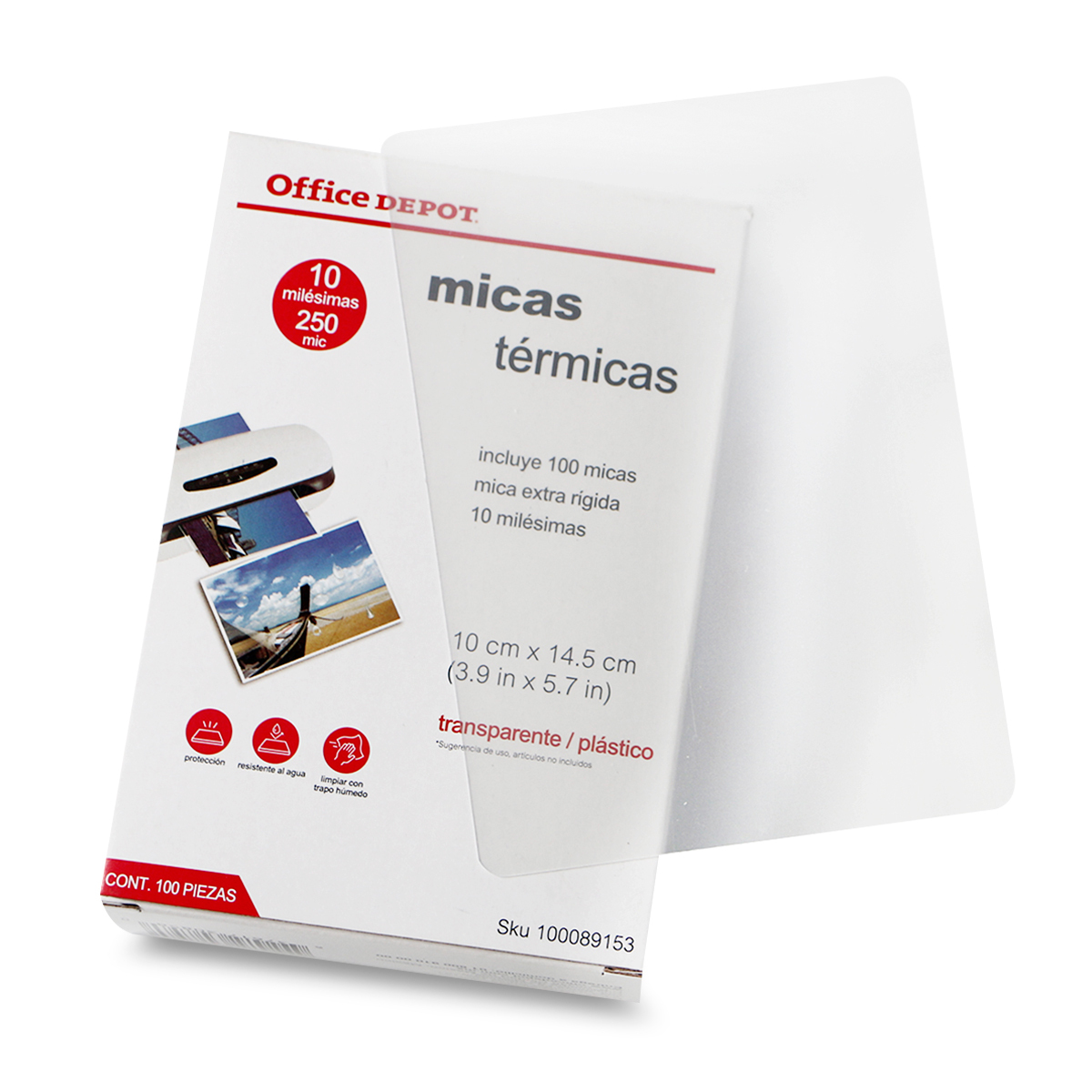 Micas Térmicas Transparentes Office Depot 10 x  cm 10 mil 100 piezas | Office  Depot Mexico