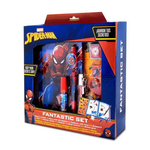 Diario con Candado y Accesorios Spiderman | Office Depot Mexico