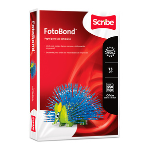 Caja de Papel FotoBond Scribe Oficio 10 paquetes 550 hojas c/u Blanco