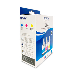 Botellas de Tinta Epson T544 T544520-4P Colores surtidos 4500 páginas  EcoTank 4 piezas | Office Depot Mexico