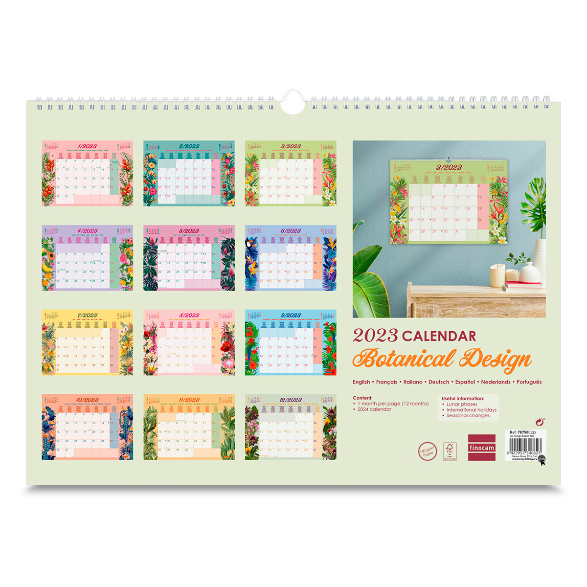 CALENDARIO PARED 23 43X31 BOTA | Office Depot Mexico