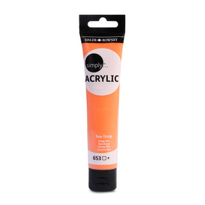 Pintura Acrílica Simply Daler Rowney Semimate Naranja Neón 75 ml