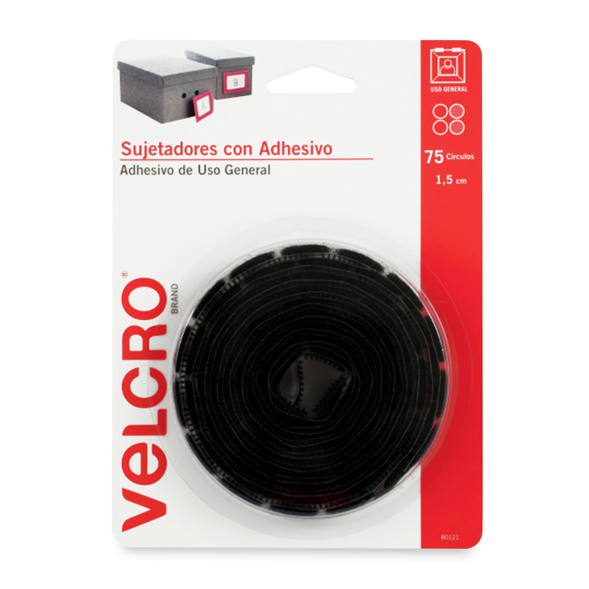 VELCRO Brand Puntos con adhesivo, 250 unidades, negro, círculos pequeños de  1/2 pulgada, puntos redondos adhesivos para un montaje seguro en la