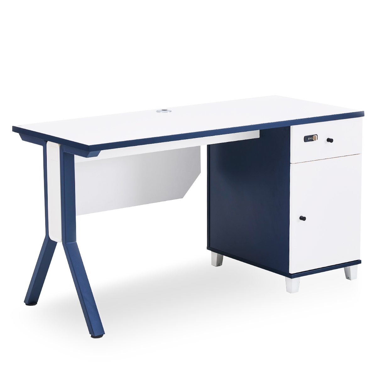  QSJY - Cajonera de escritorio con cerradura, juego de cajones  para empresas, escuelas, oficinas, centros comerciales, hospitales (color:  azul, tamaño: 27,1 × 36,1 × 10.2 in) : Productos de Oficina