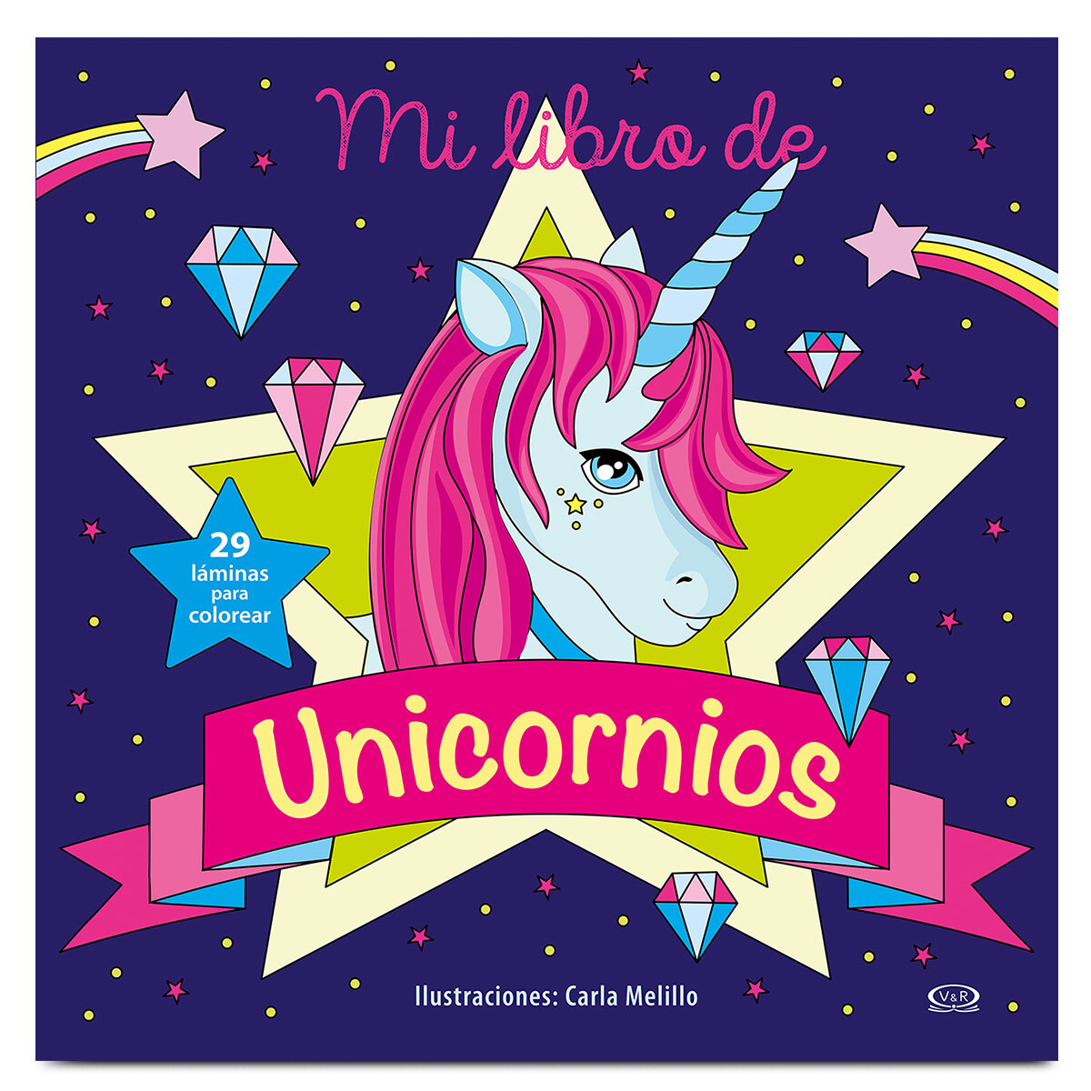 Libro para Colorear Vr Editoras Unicornios