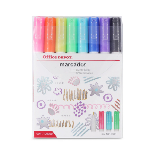 Marcadores Office Depot 2 mm 8 piezas