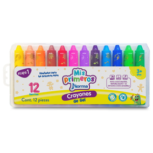 Crayones ergonómicos para niños - 12 colores