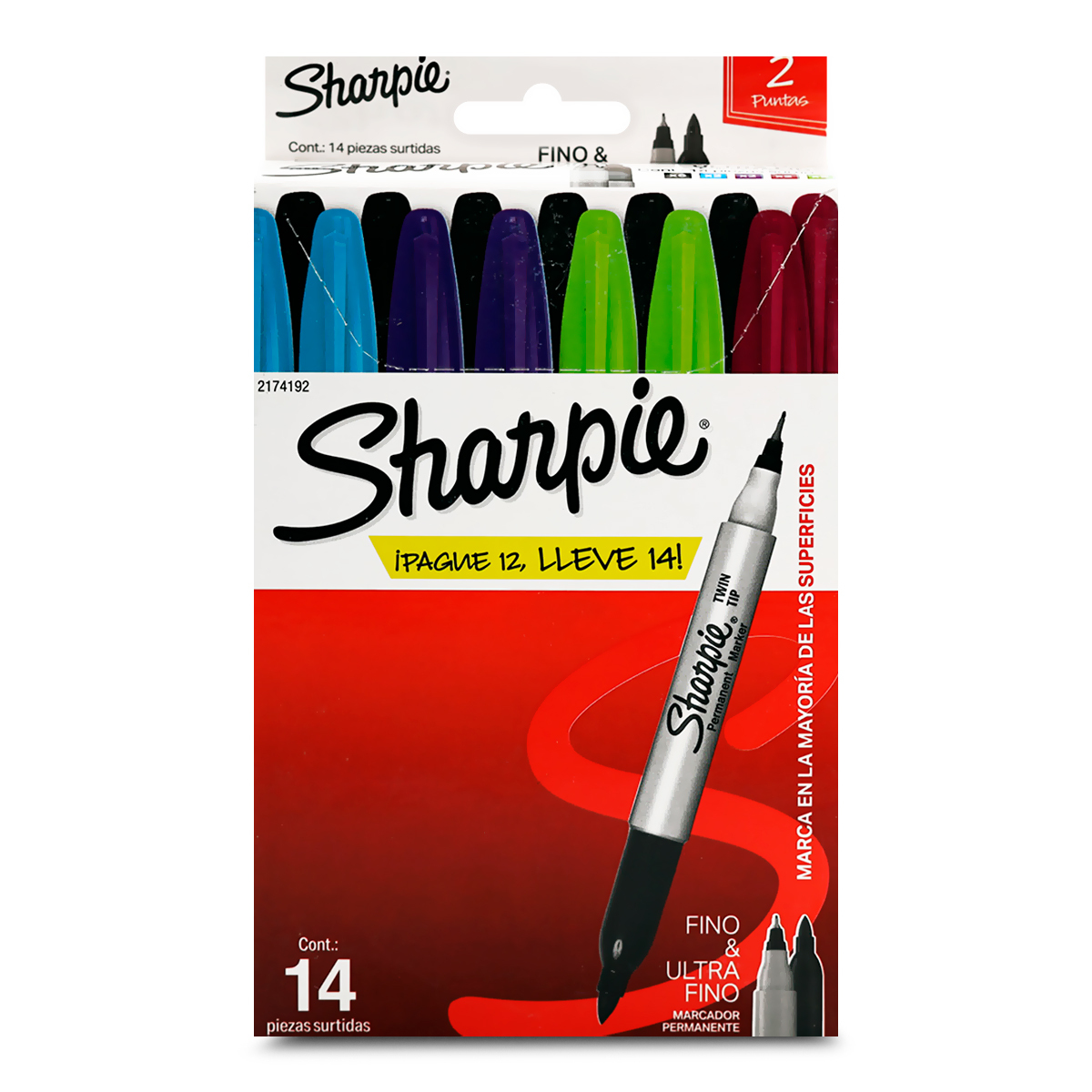 KIT SHARPIE TARJETAS + 12 MARCADORES