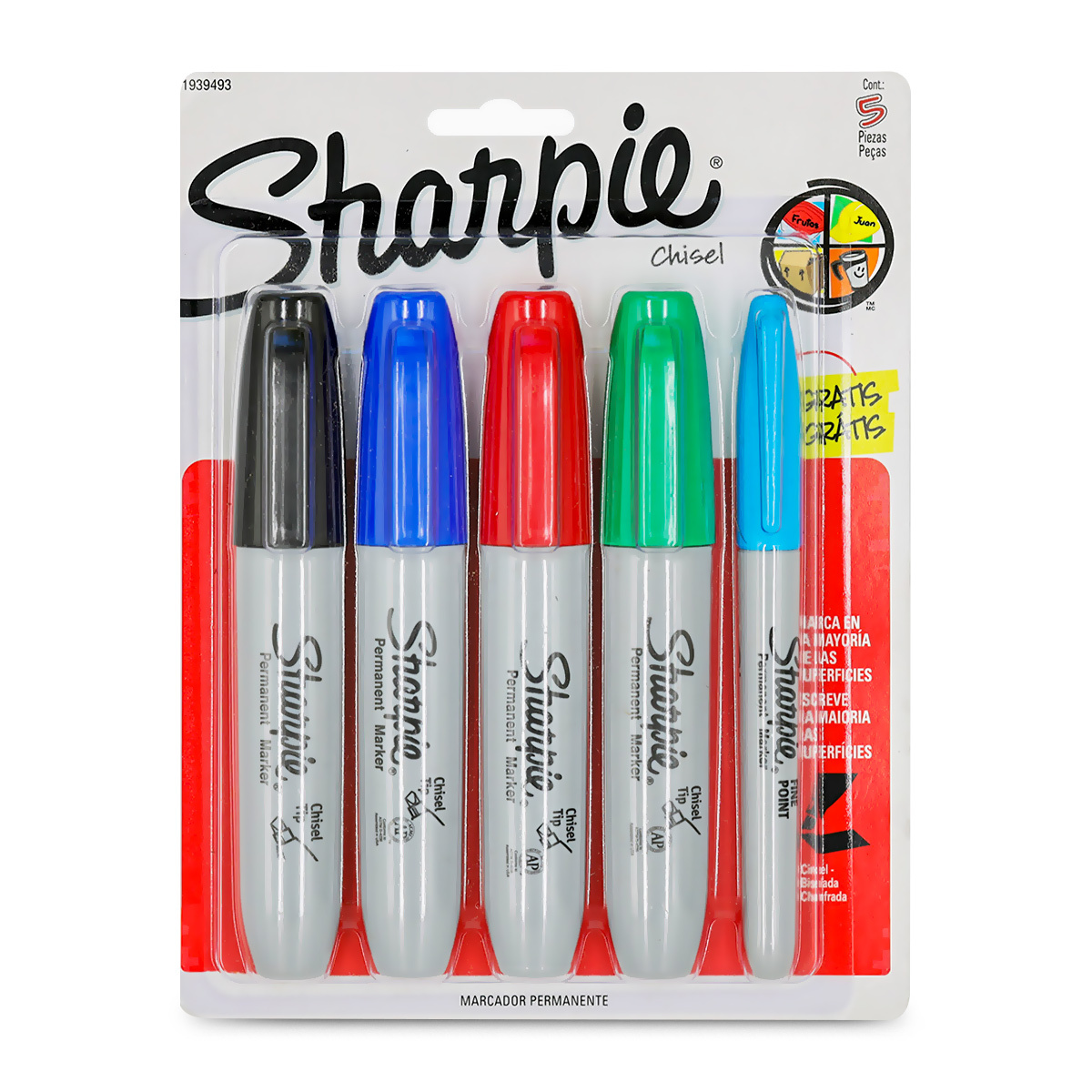  Juego de rotuladores permanentes Sharpie, punta fina, Rojo :  Sharpie: Productos de Oficina