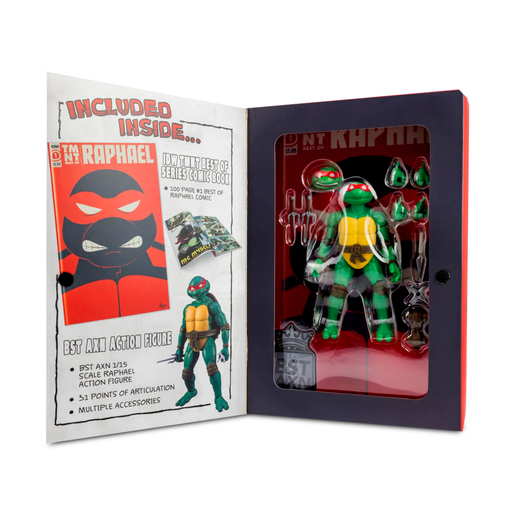 Tortugas Ninja Figura Rafael y Cómic 13 cm