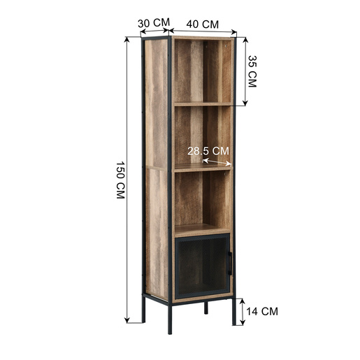 Estante Home Make Loft Aenzi 4 Repisas Café