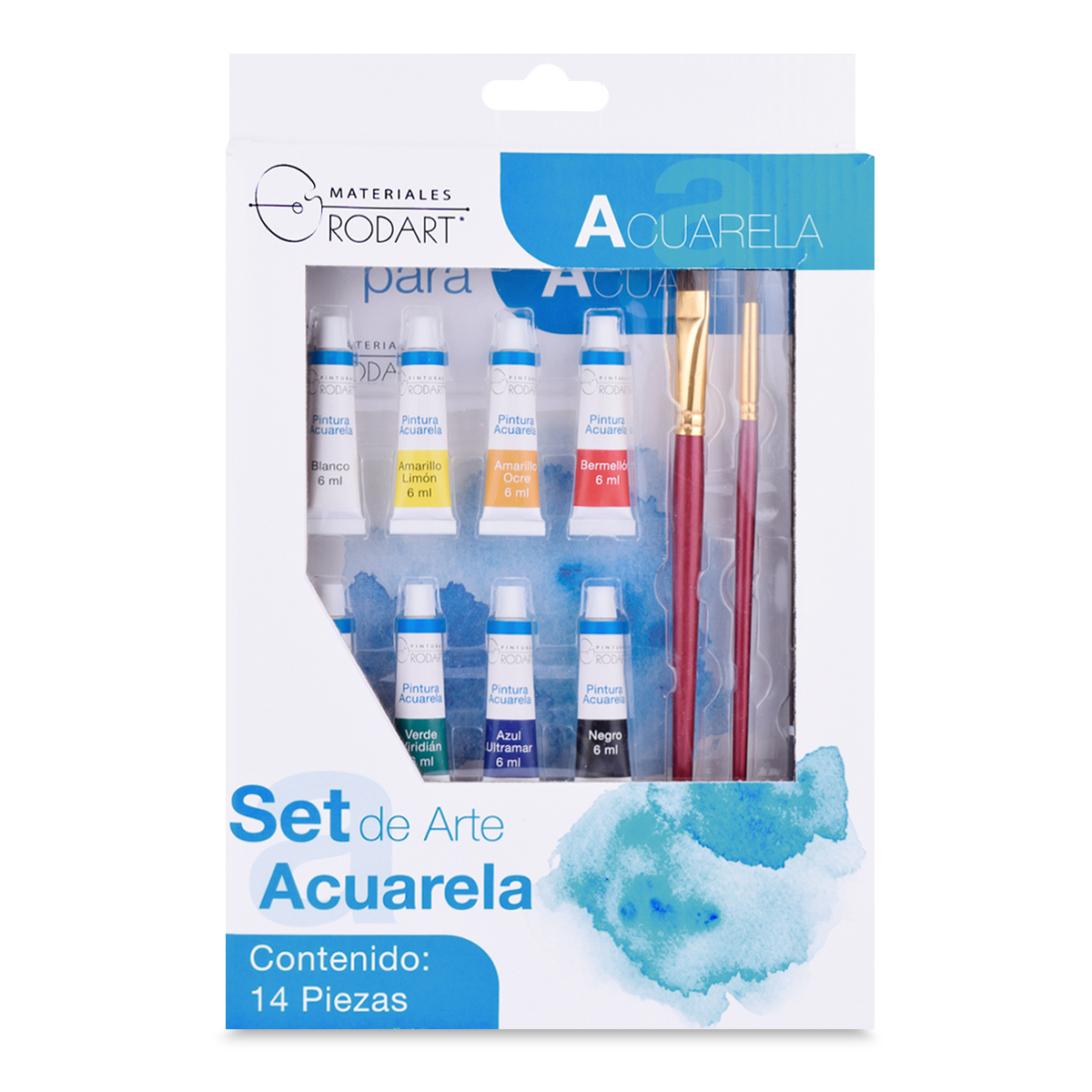 Kit Estuche Pintura Acuarela Rodart Arte 12 Colores 12 Ml