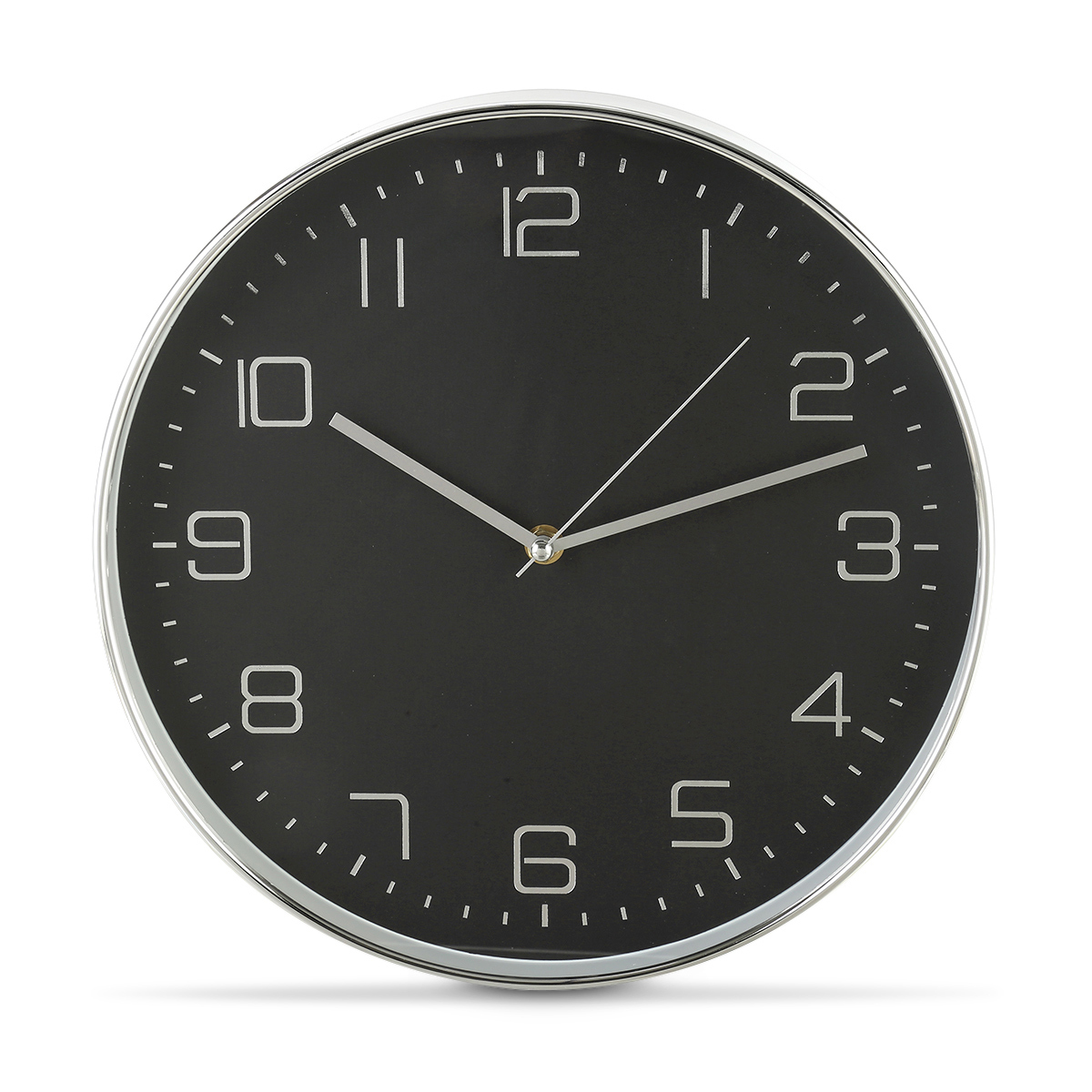 Reloj de Pared Fragments 12 pulg. Plateado con Negro