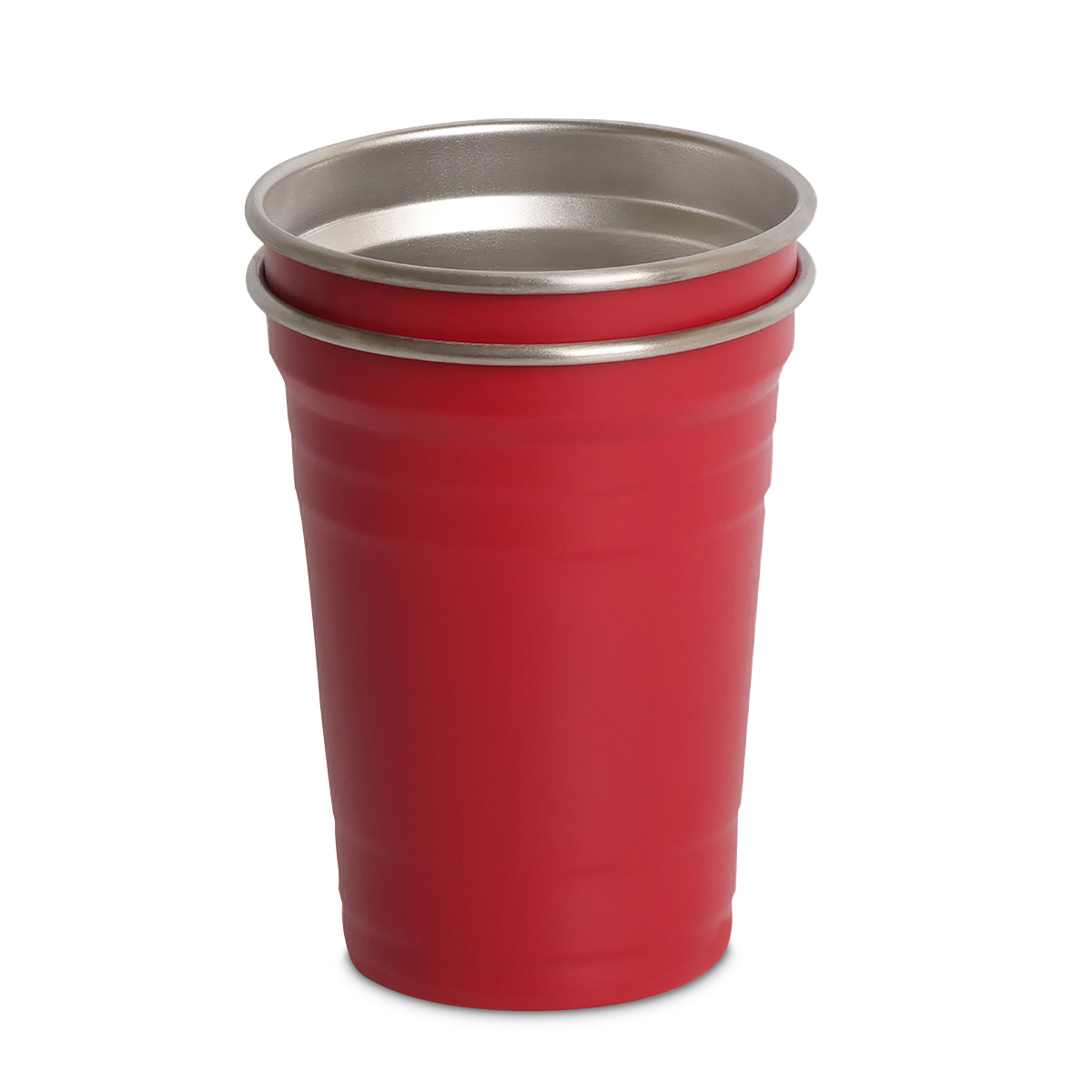 Vasos de Acero Inoxidable Red Top Tipo Fiesta 500 ml Rojo 2 piezas 