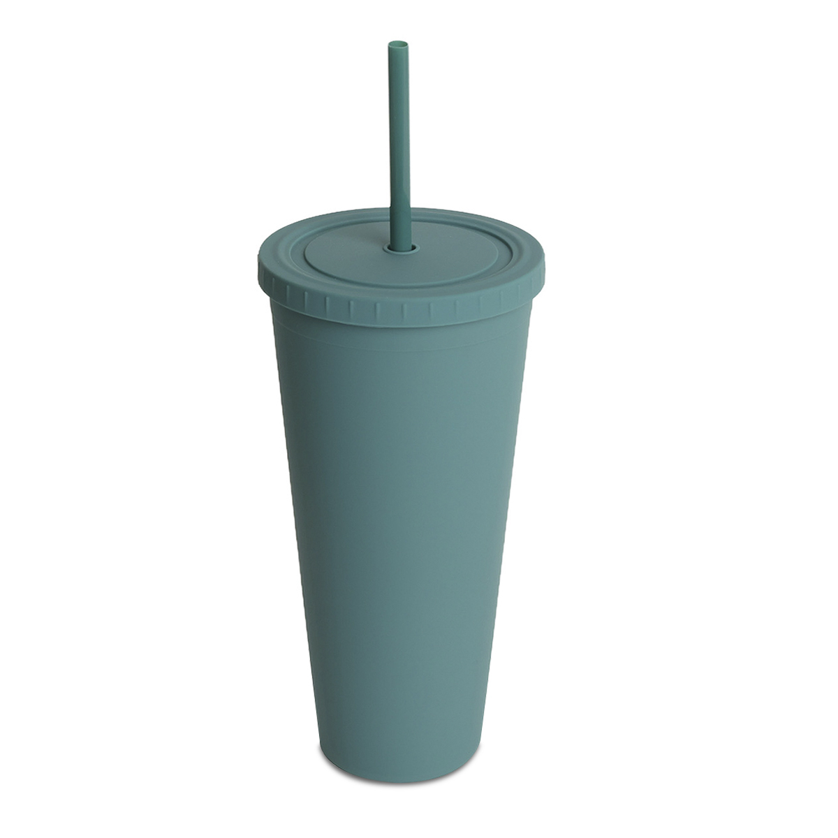 Vaso con Popote y Tapa Red Top 700 ml Verde Mate 