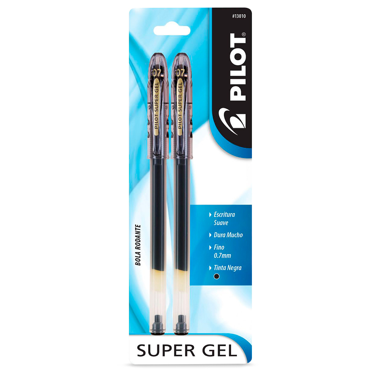 Plumas de Gel Pilot Super Gel Negro 2 piezas