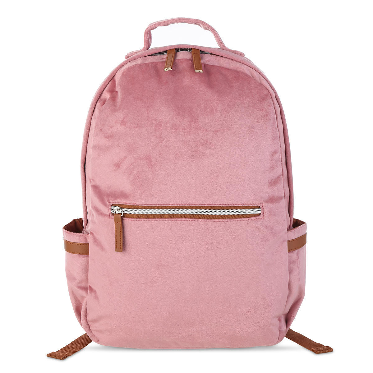 Mochila Escolar Ticher Velvet Rosa