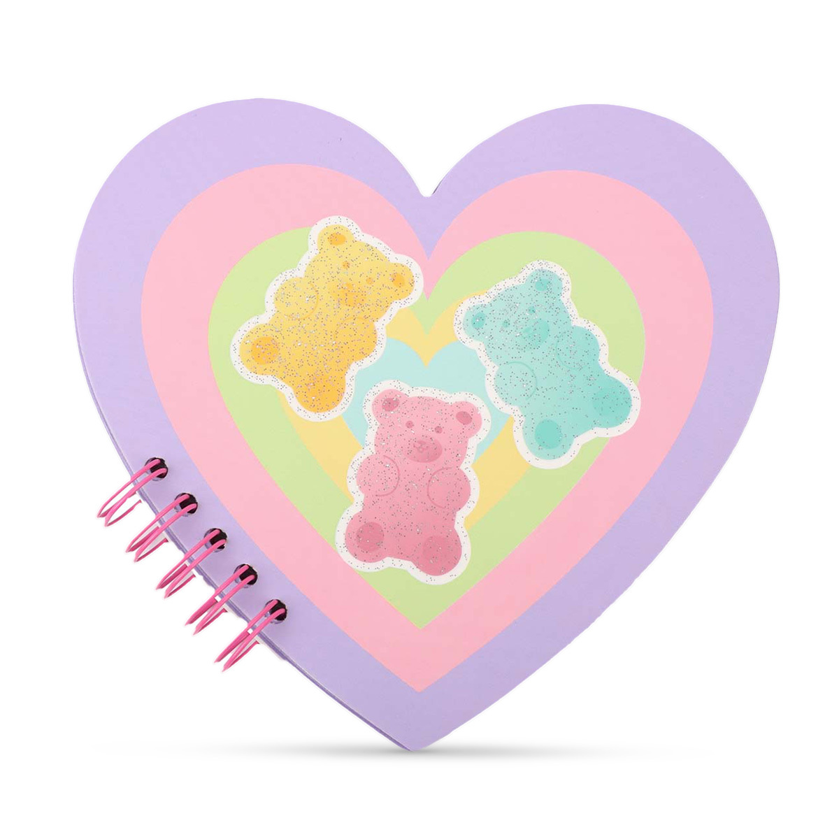 Cuaderno Pocket Ticher Gummy Bear Corazón Colores 60 hojas