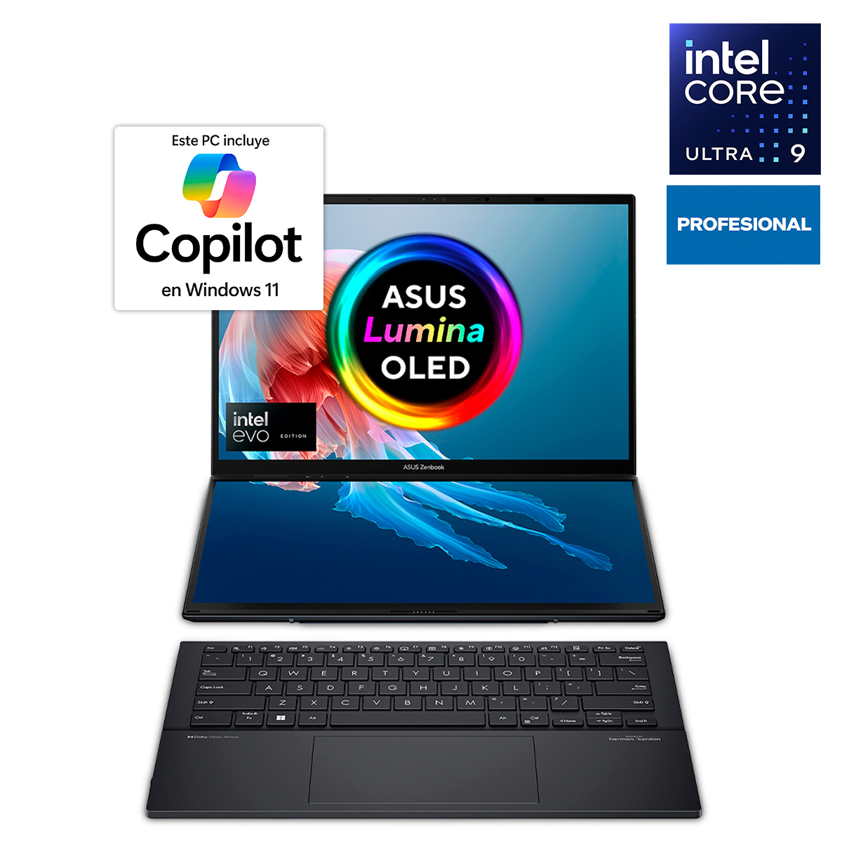 Bundle Laptop Asus Zenbook 14 Oled Intel Core Ultra 9 14 pulg. 2tb SSD 32gb RAM más Sleeve Stylus