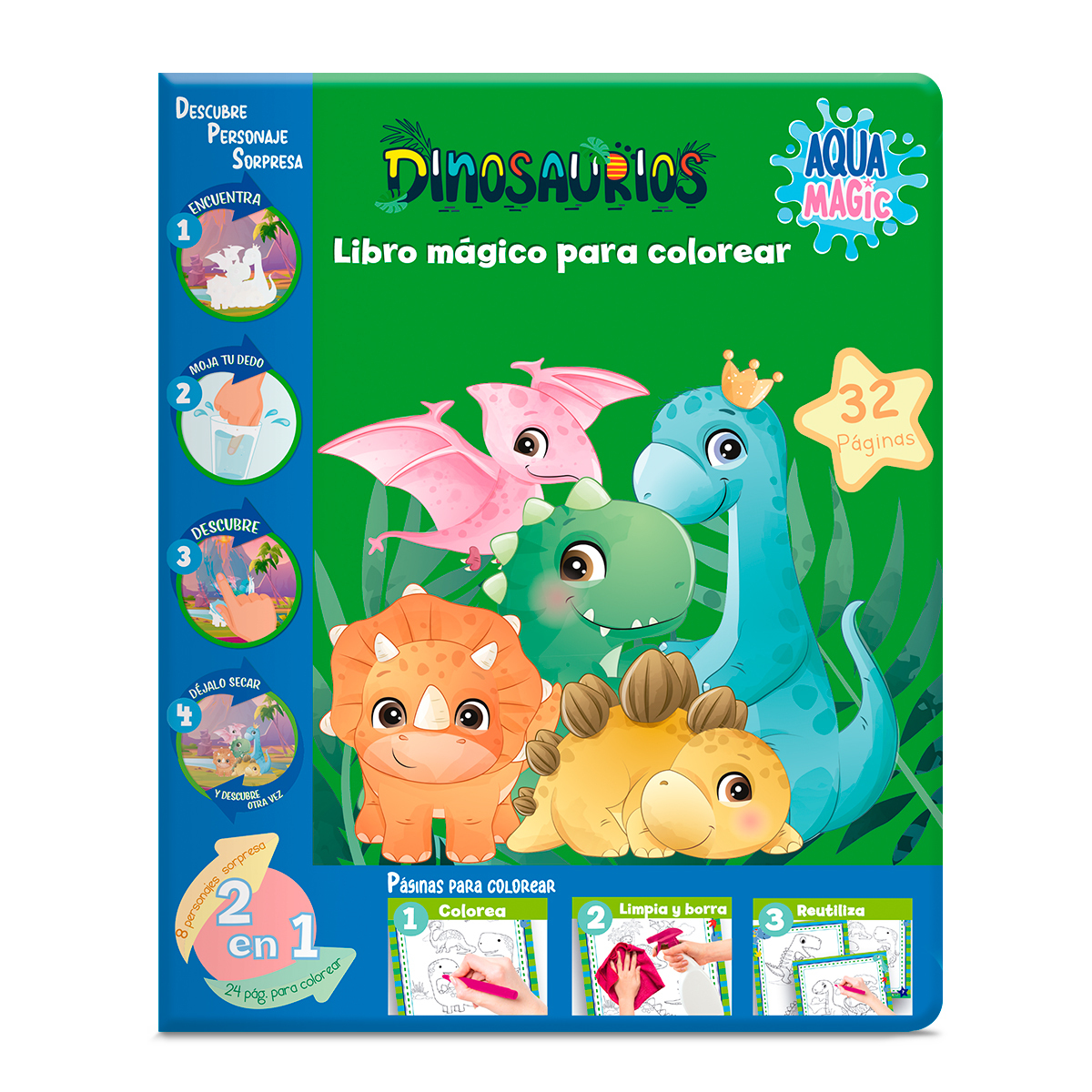 Libro Mágico Upak Lindo Dino 32 paginas 